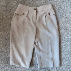 St. John Women's Beige Khaki Bermuda Shorts Size 2